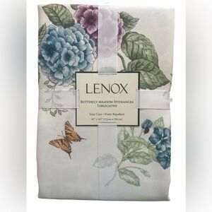 LENOX Butterfly Meadow HYDRANGEA Floral Tablecloth 60” x 102” NEW